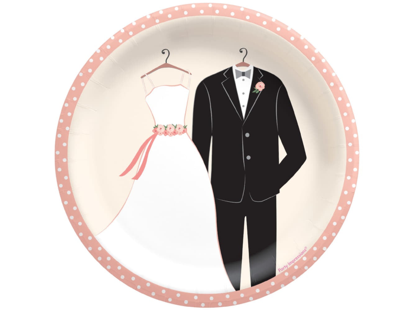 Wedding Attire 6.75In Plates, 8/Pk