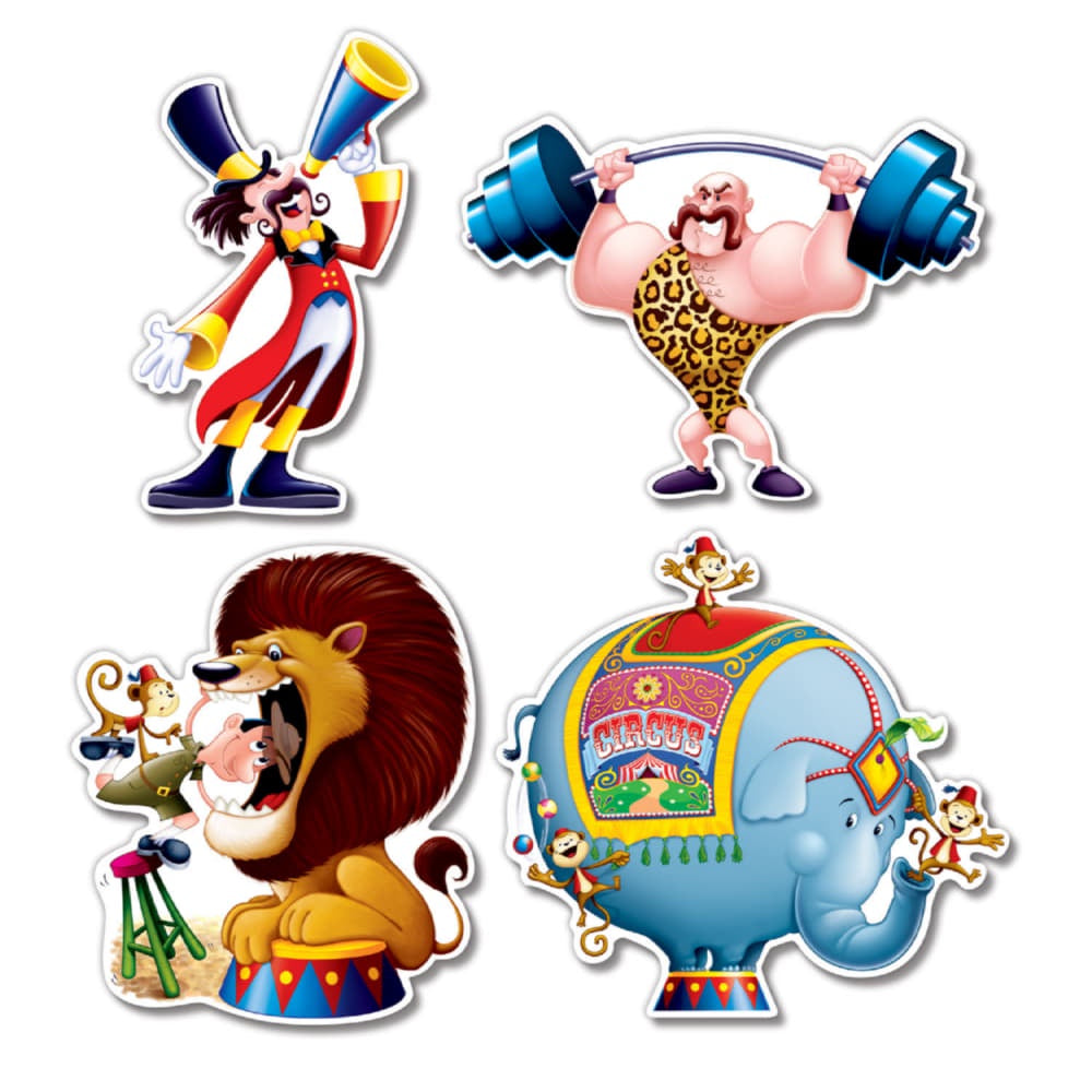 Circus Cutouts 4Pcs