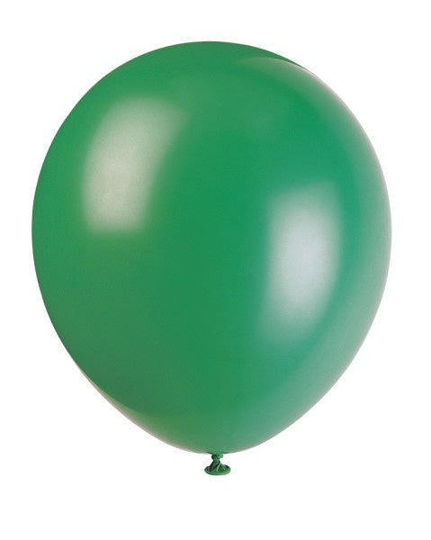 12" Latex Balloons, 10Ct - Forest Green