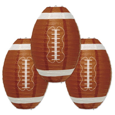 Football Paper Lanterns 3Pk