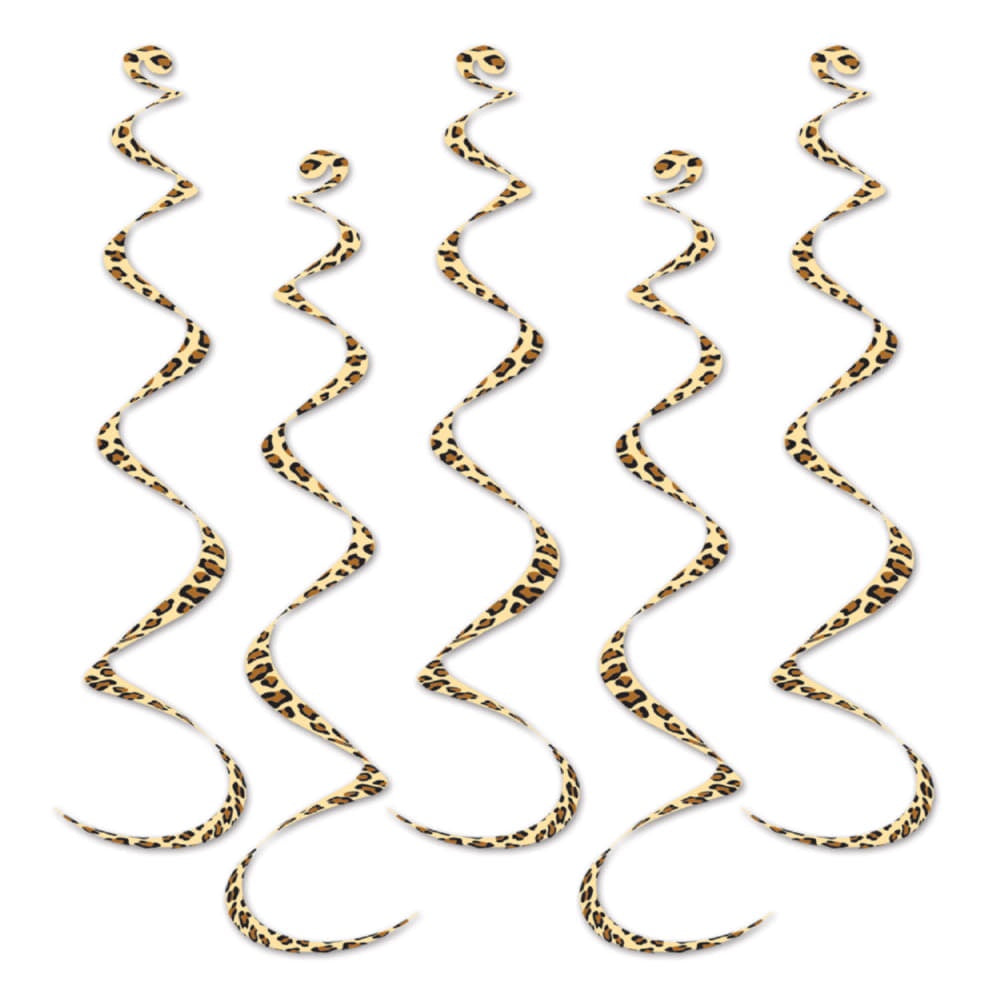 Printed Leopard Print Whirls/Disc