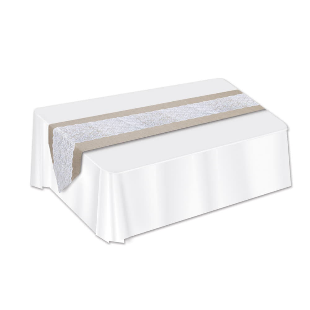 Lace & Burlap Table Runner
