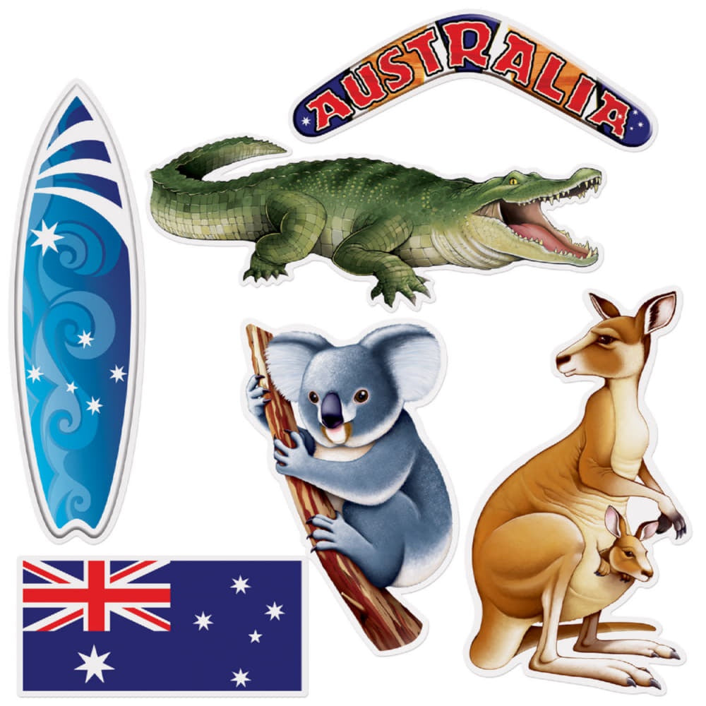 Australian Cutouts - 6Pcs