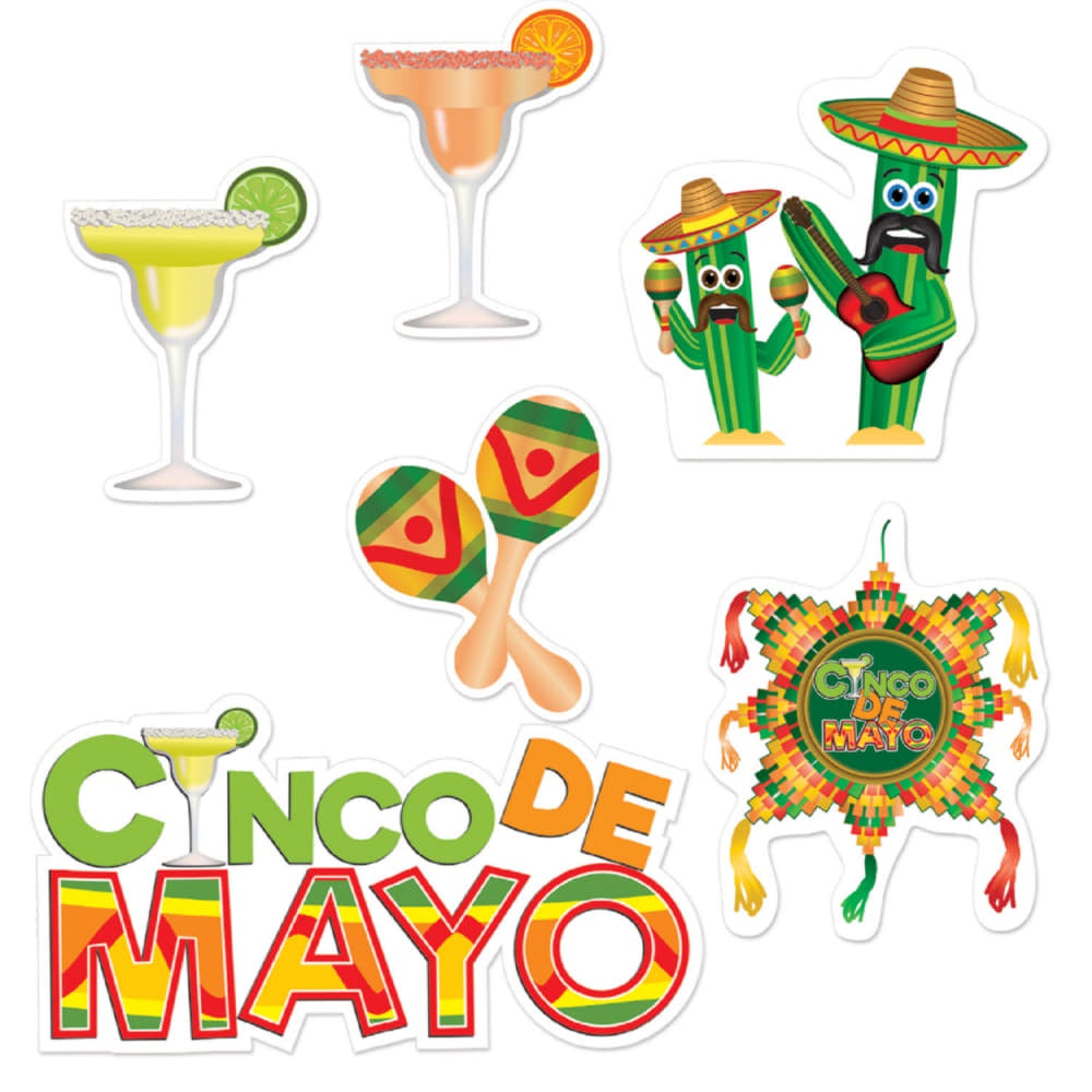 Cinco De Mayo Cutouts-6PCS