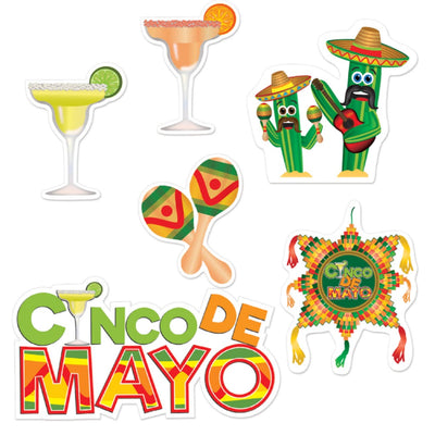 Cinco De Mayo Cutouts-6PCS