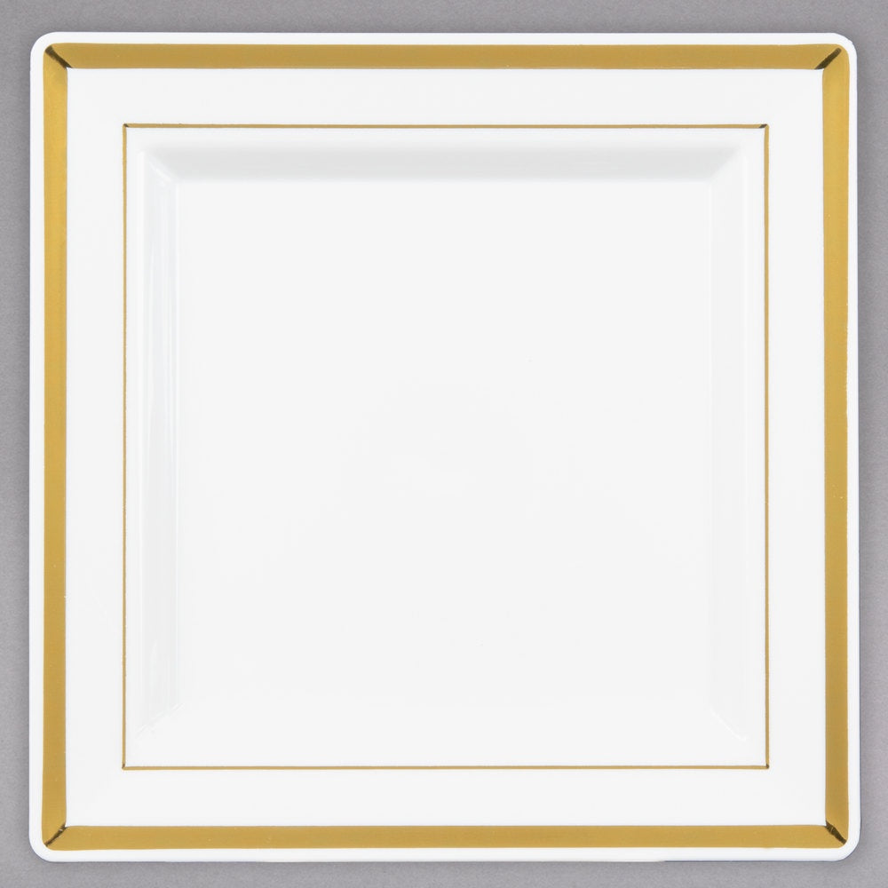 7.25" Square Dessert Plate,Bone,10/Pk