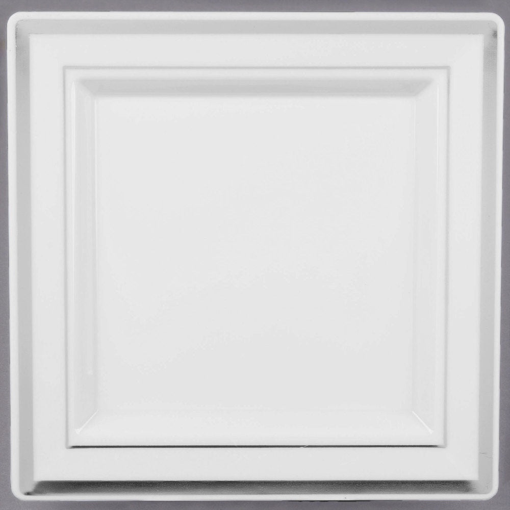 7.25" Square Dessert Plate,White,10/Pk