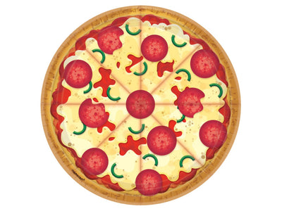 9" Pizza Party Round Plates, 8/Pk