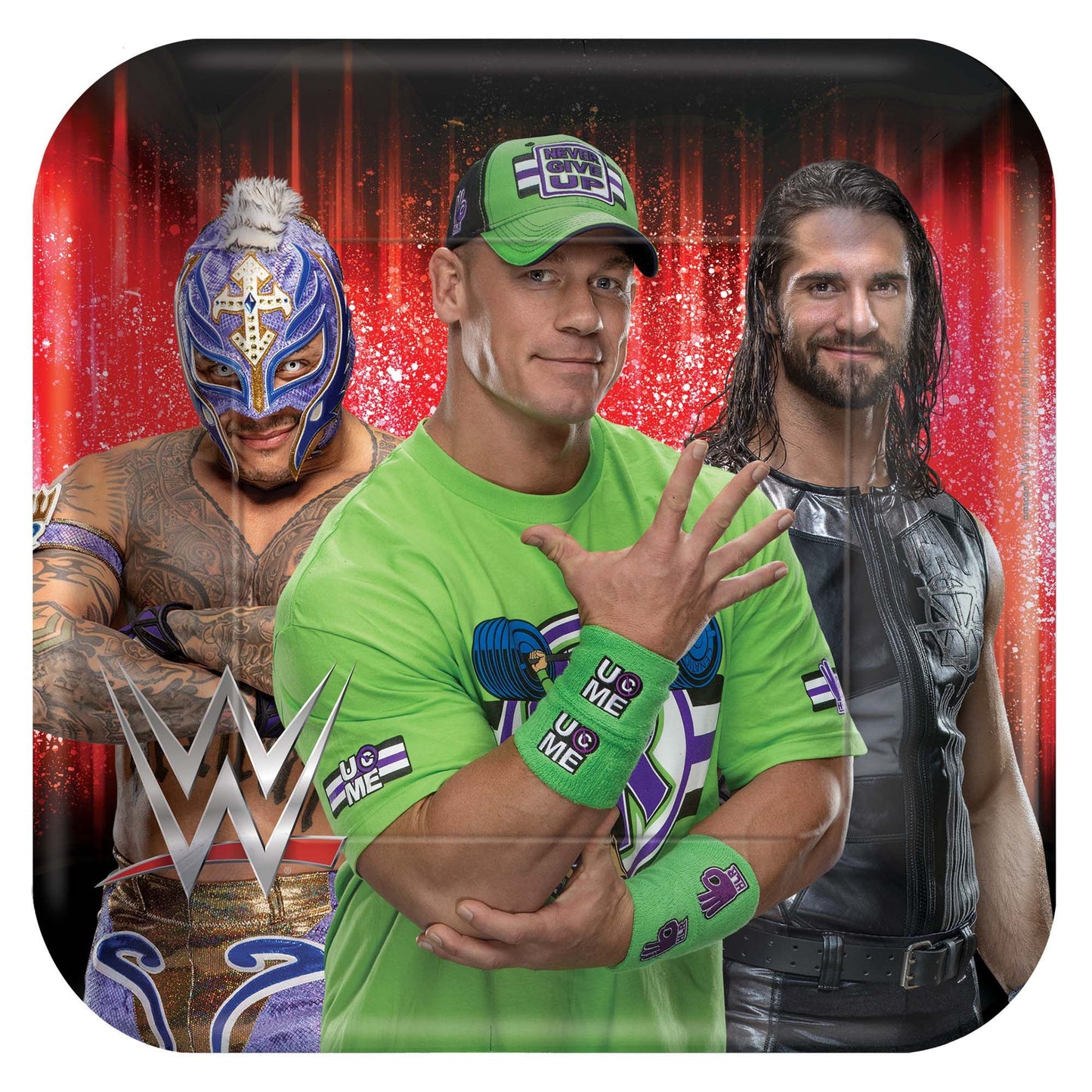 Wwe Smash 9In Plates
