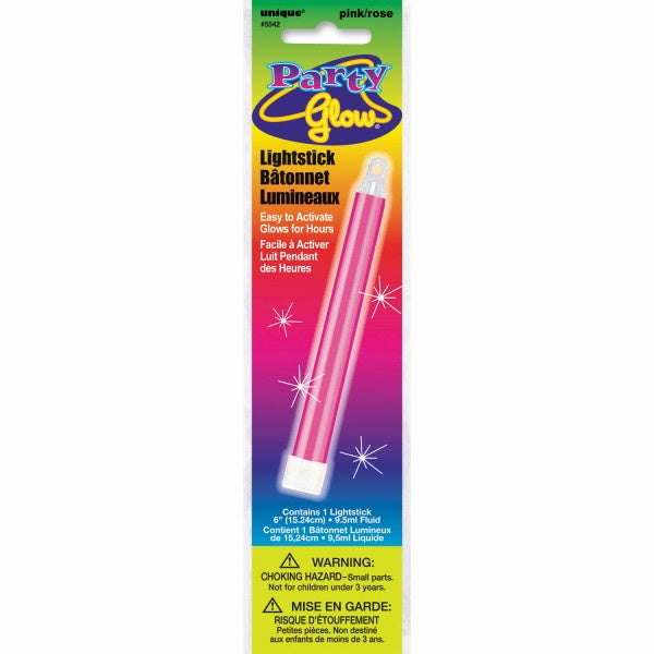 Glow 6in Light Stick-Pink