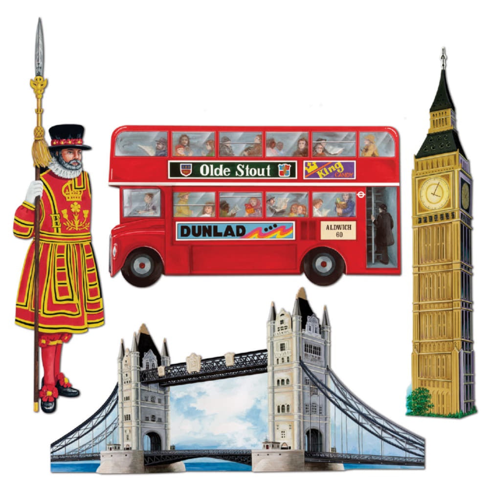 British Cutouts 4Pcs