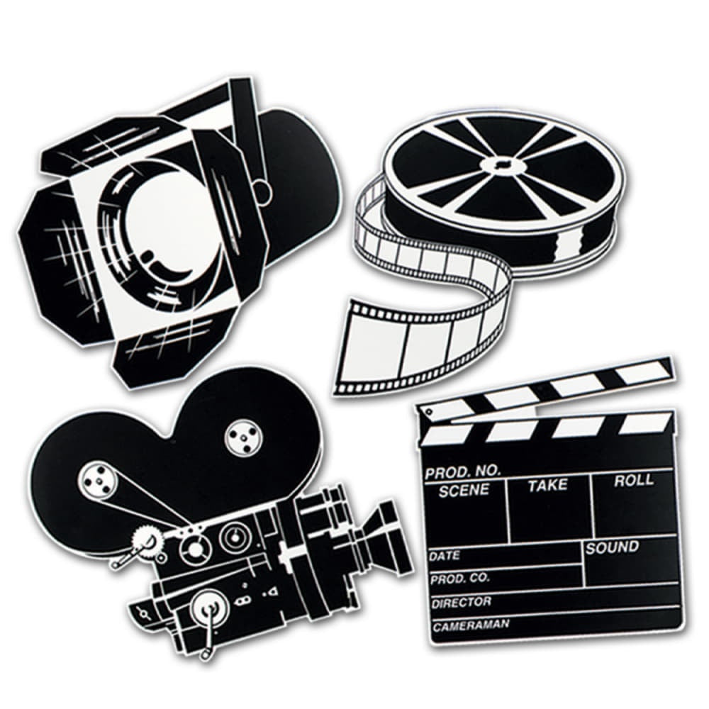 Movie Set Cutouts 4Pcs