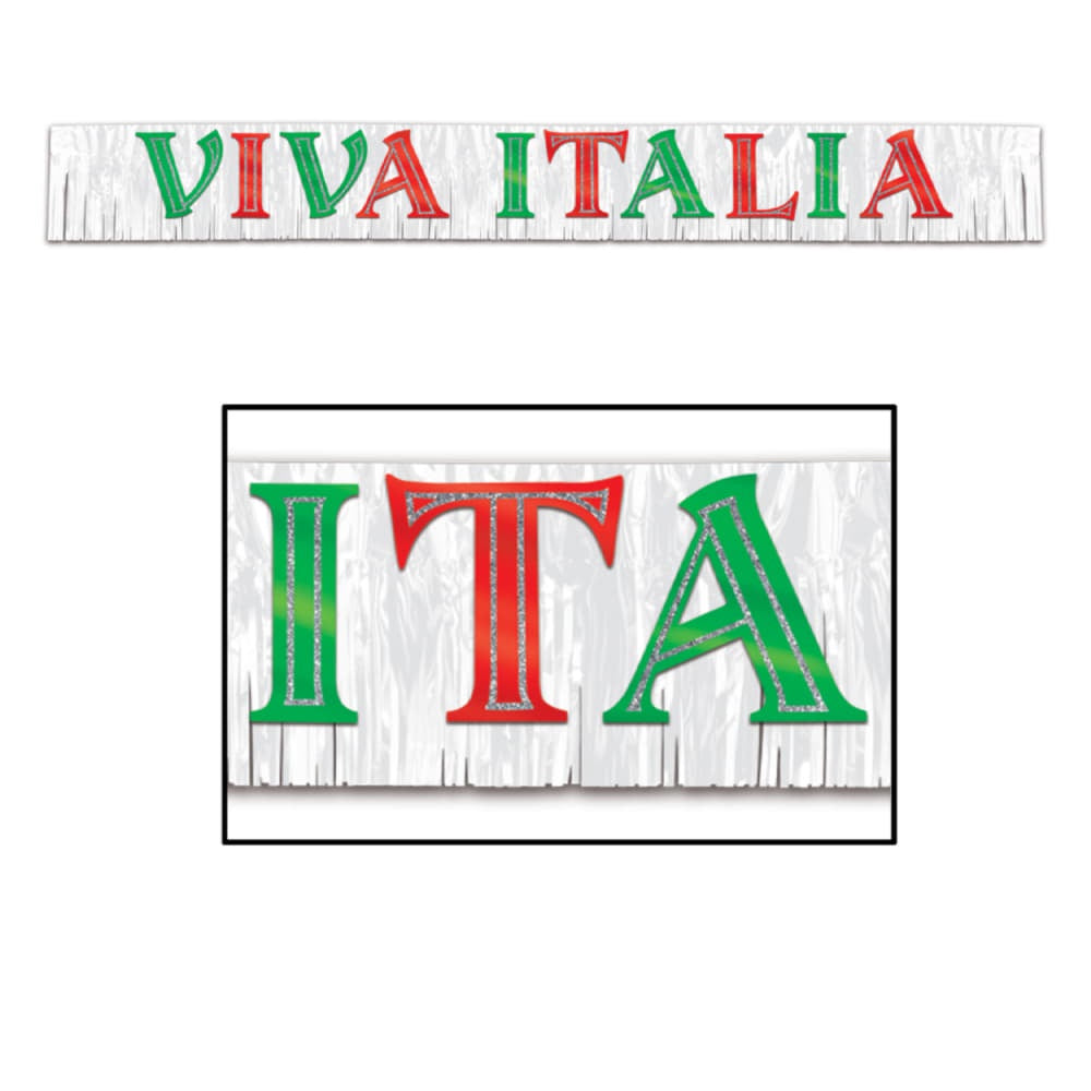 Metallic Viva Italia Banner - 8Ft
