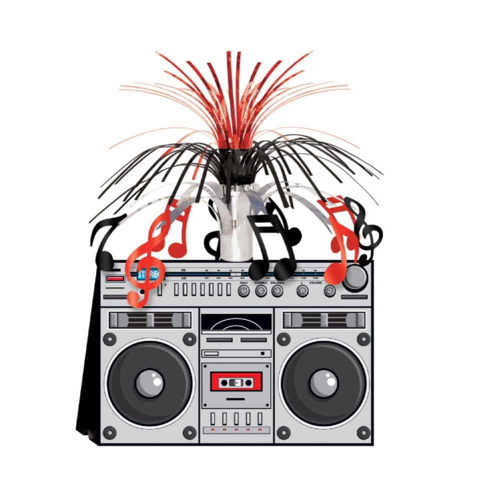 Boom Box Centerpiece-14IN