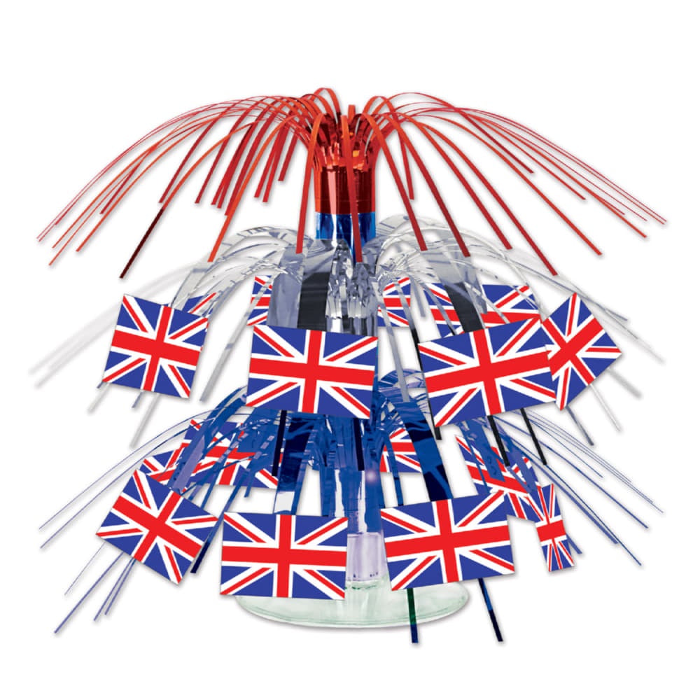 Mini British Flag Cascade Centerpiece
