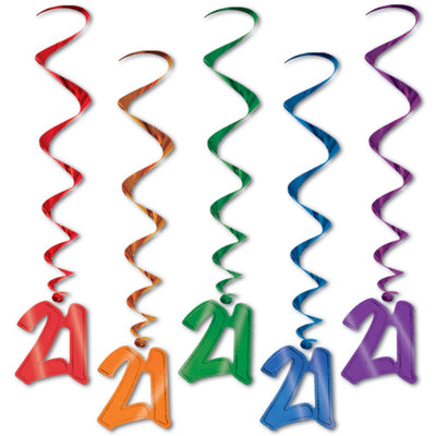 21 Birthday Whirls 5Pk