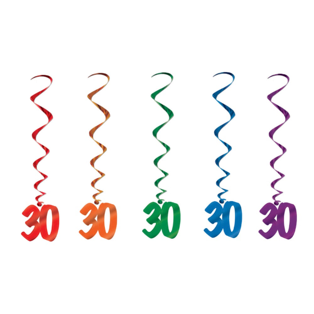 30 Birthday Whirls 5Pk