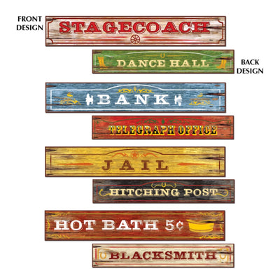 Western Sign Cutouts - 4Pcs