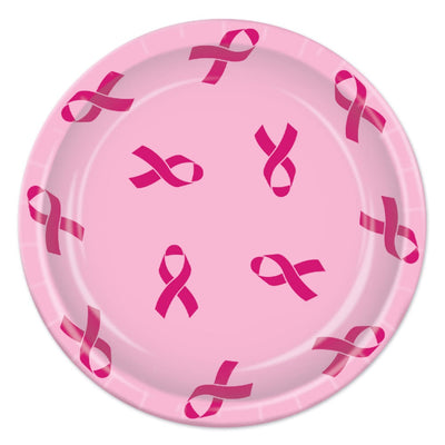 Pink Ribbon 9" Plates