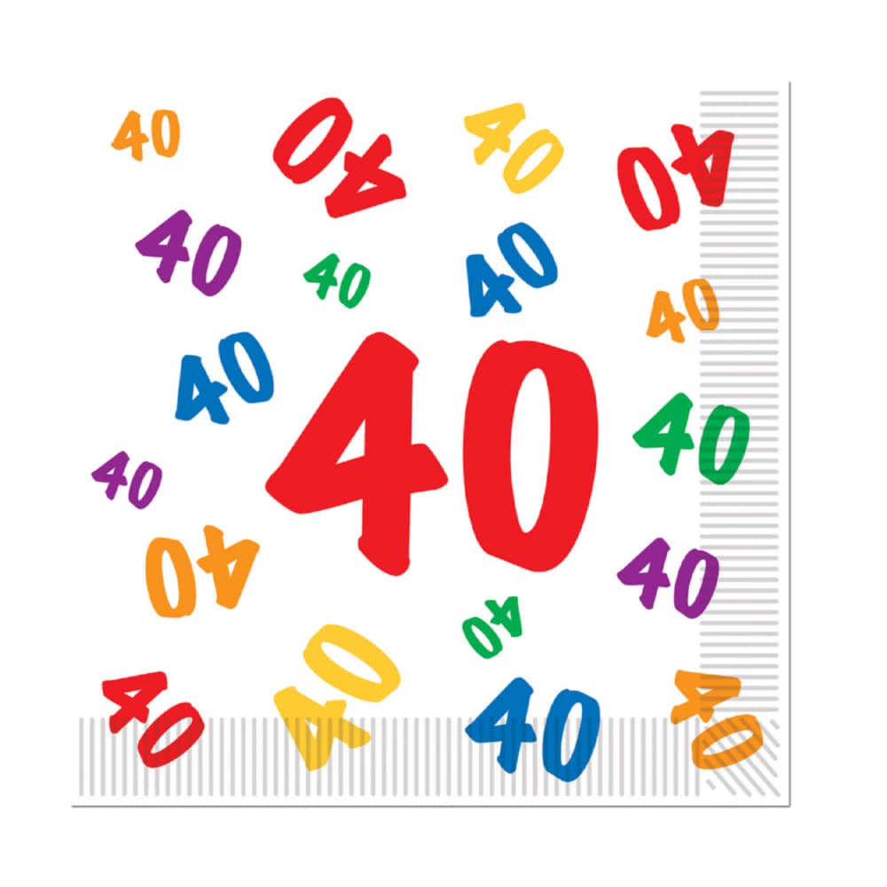 40Th Luncheon Napkins/Disc