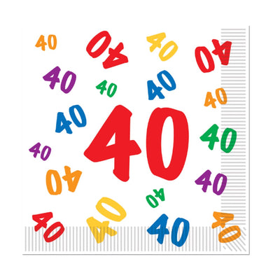 40Th Luncheon Napkins/Disc