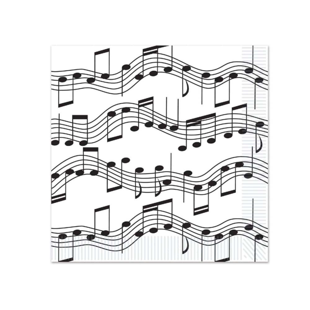 Musical Notes Beverage Napkins-16CT