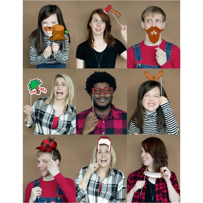 Plaid Lumberjack Photo Props - 10Ct