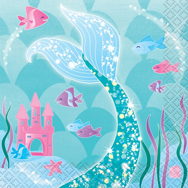 Mermaid Beverage Napkins