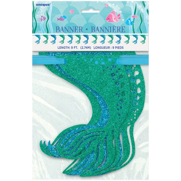 Mermaid Tail Banner 9Ft