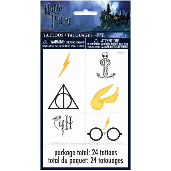 Harry Potter Tattoo Sheet - 24Ct