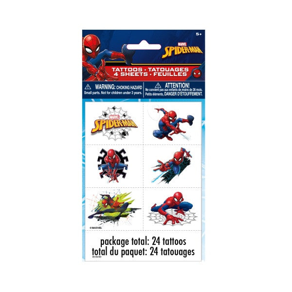 Spiderman Tattoos - 24Ct