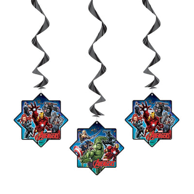 26" Avengers Hanging Swirls, 3Pk