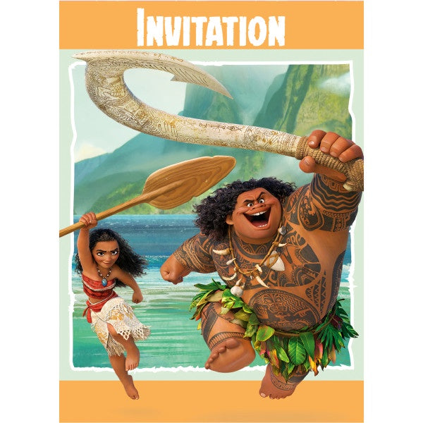 Moana Invites 8Ct
