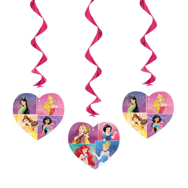 Disney Princess Dream Big Hanging Swirl Decorations, 26", 3Ct