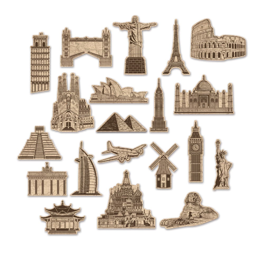Around The World Cutouts