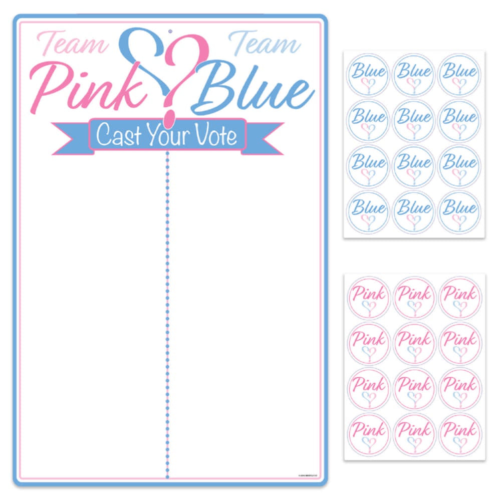 Gender Reveal Tally Board/Stickers