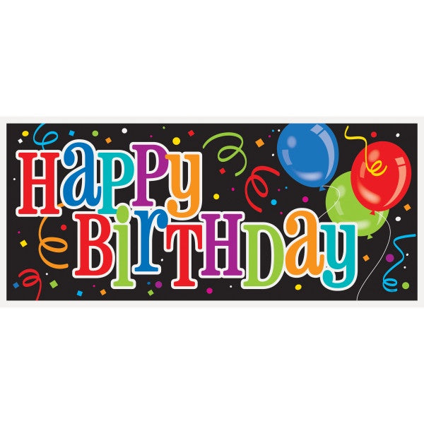 Bold Birthday Giant Wall Banner - 60" X 27"
