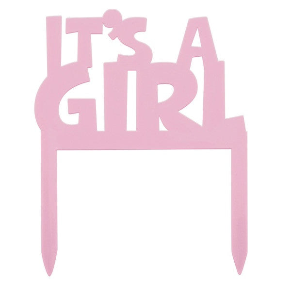 It'S A Girl Plastic Cake Topper