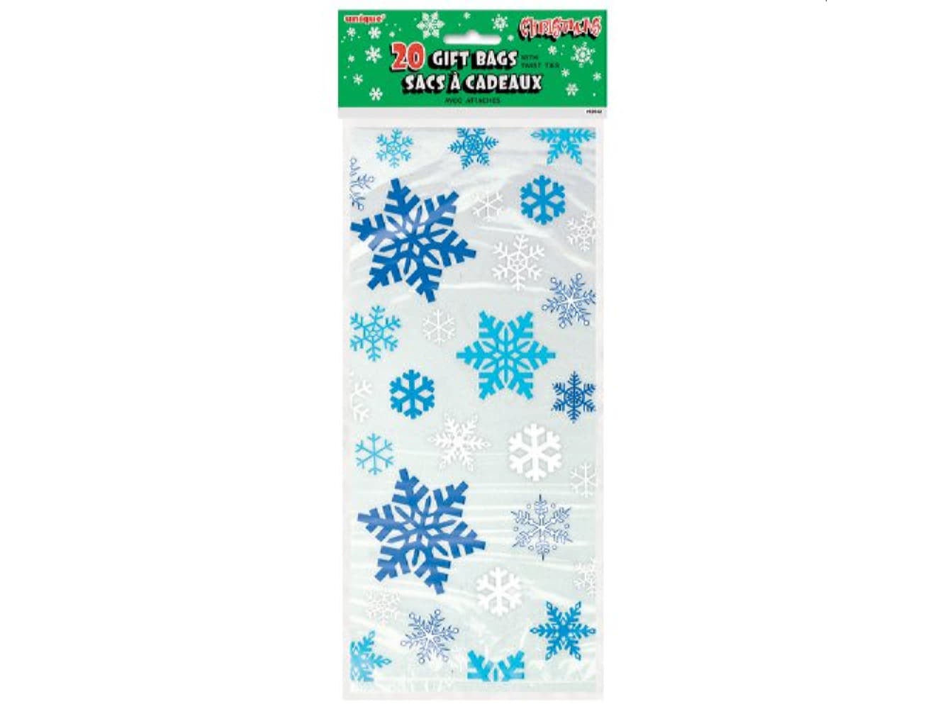 Snowflake Cello Gift Bags 20Ct