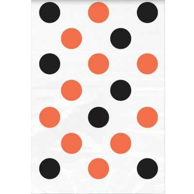 Orange & Black Dots Treat Bags, 4"X6", 50Ct