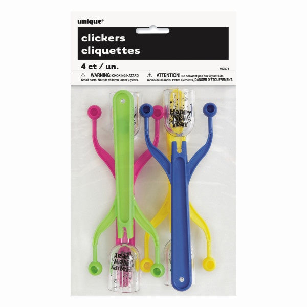 New Years Clickers - Assorted Neon, 4Ct
