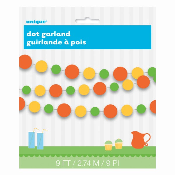 Summer Dot Paper Garland - 9Ft