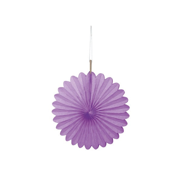 6" Decorative Paper Fans, 3Ct - Pretty Purple