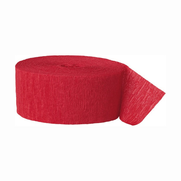 Ruby Red Crepe Streamers-81FT