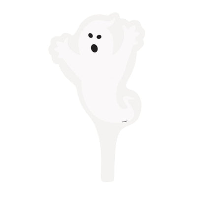 Ghost Plastic Cupcake Toppers, 3.5", 12Ct