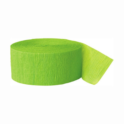 Lime Green Crepe Streamer-81FT
