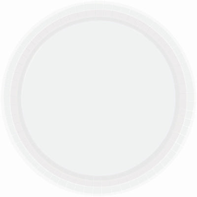7In Paper Plates - Frosty White