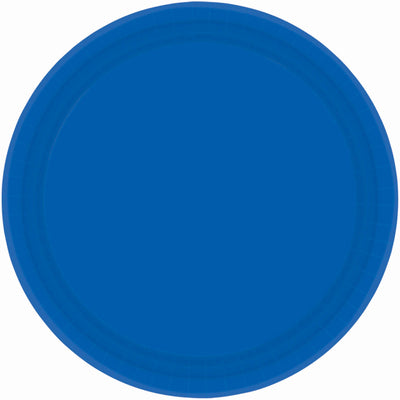 7In Paper Plates - Bright Royal Blue