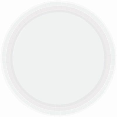 9" Paper Plates – Frosty White