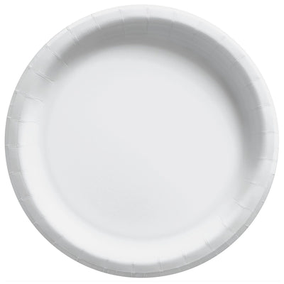 8.5In Round Paper Plates-Frosty White